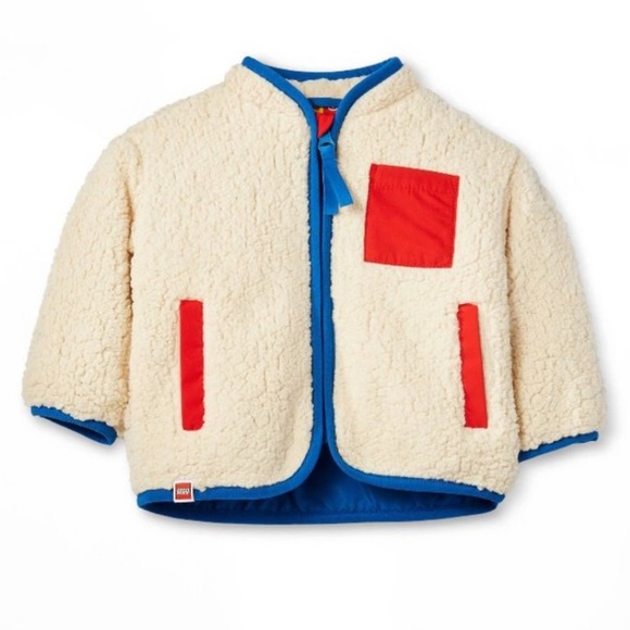 Lego | @ Contrast Sherpa Zip-up Fleece Jacket NWT NB - Picture 1 of 8